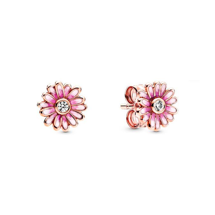 Pandora Daisy Earrings Women earrings Pink 288773C01 Box,Pink