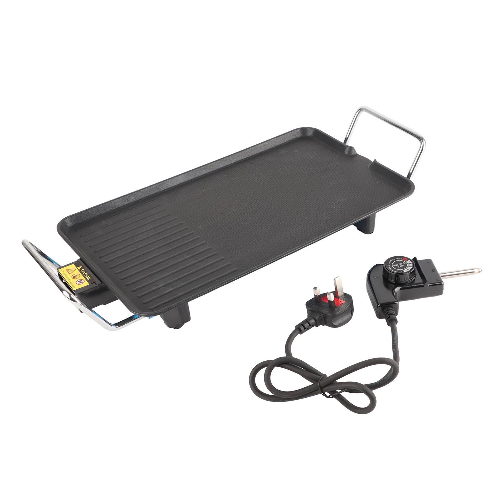 

Non Stick Electric Grill Plate Barbecue Skewers Dish Party Buffet Pan Cookware