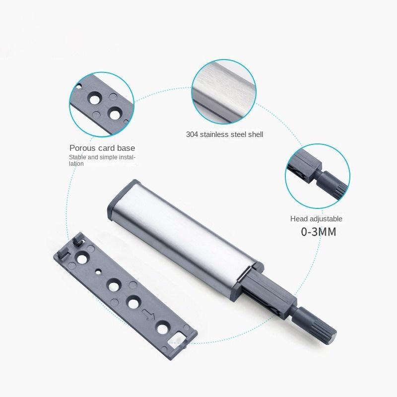 Griffloser, automatischer Türrückprall, Edelstahl-Schrankdämpfer, magnetisch