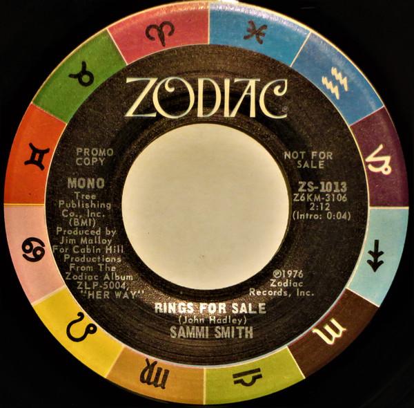 

7inch Record SAMMI SMITH - Rings For Sale ZS1013PROMO Zodiac US Pop Used