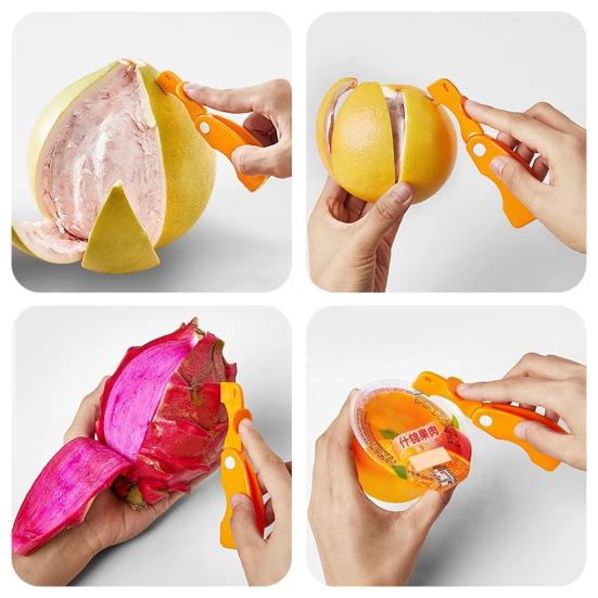 2 Pelapatate In Plastica Con Manico Lungo – Sbuccia Arance E Frutta, Salva Polpa, Accessorio Cucina