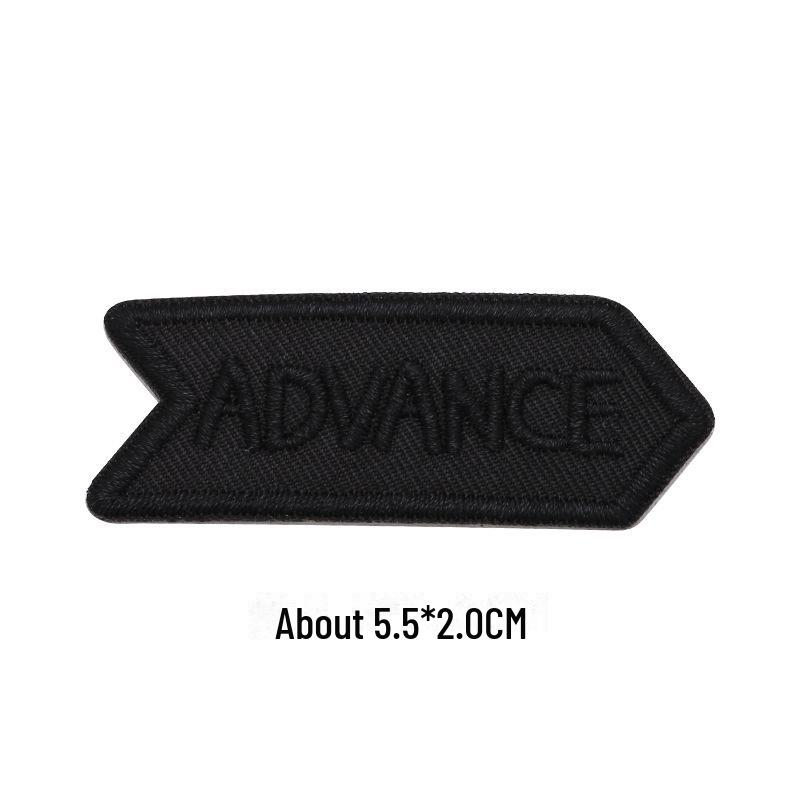 Black Self-Adhesive Embroidery Patch for DIY Clothes Repair and Decoration