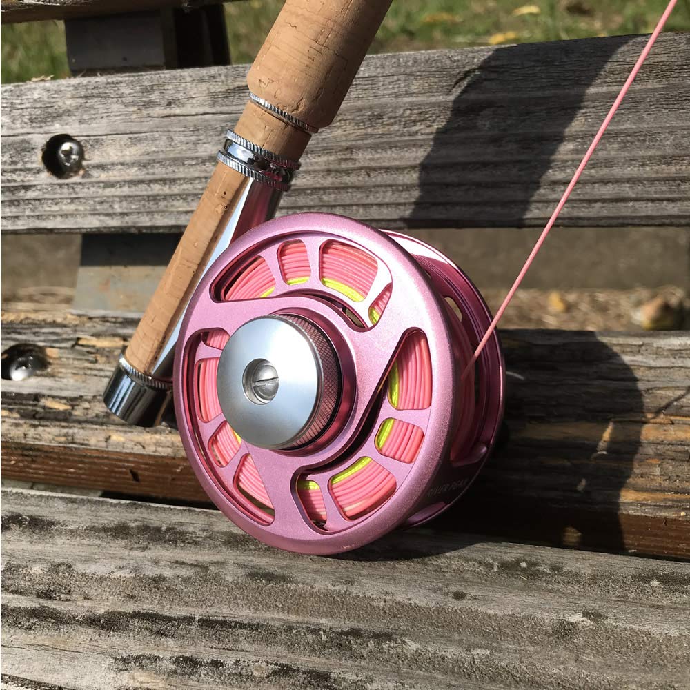 Carretel de mosca river peak evo (#24, amarelo bambu)