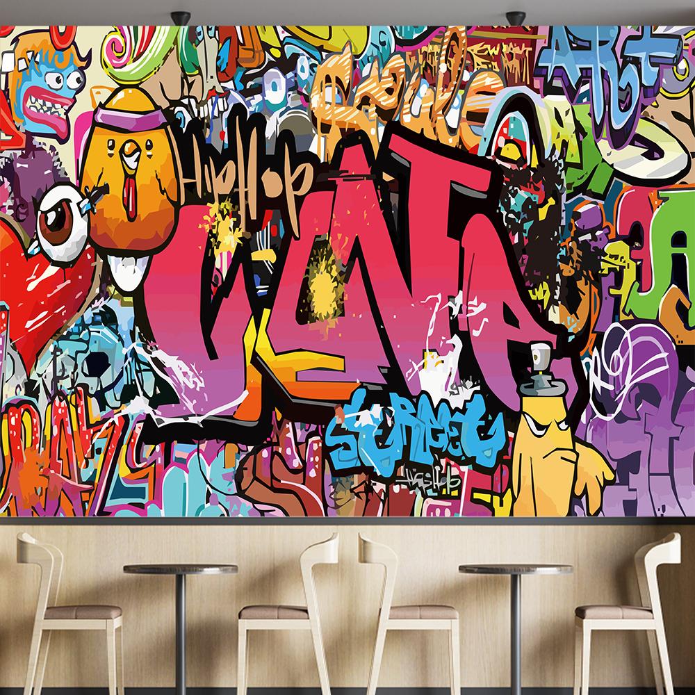 3d Creative Graffiti Wall Mural Cool Graffiti Wallpaper Bedroom Living Room Sports Gym Graffiti Wall Paper
