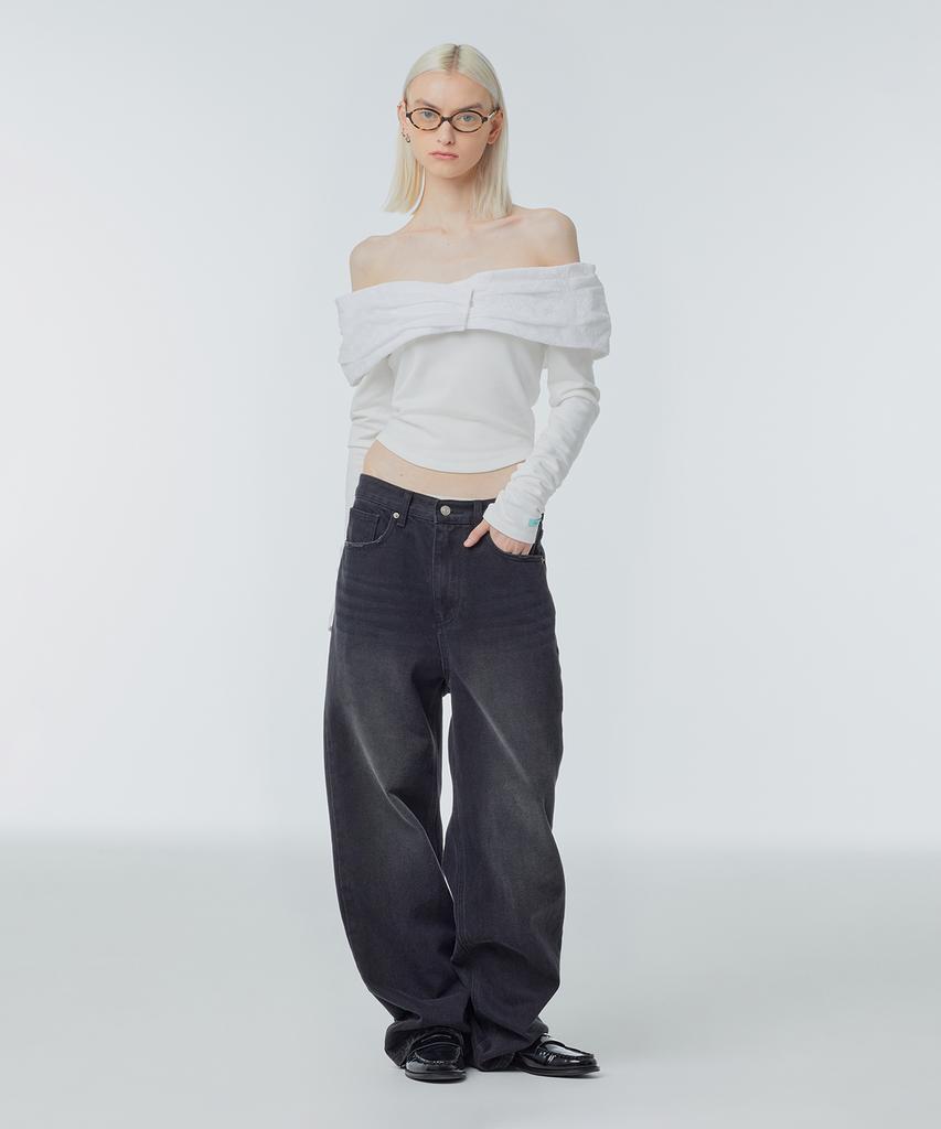 INSTANTFUNK Off-Shoulder Lace Long Sleeve