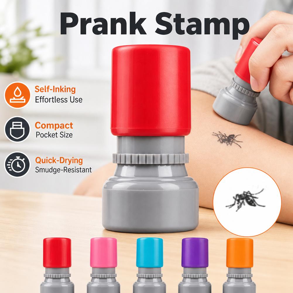 Funny Mosquito Stamps Prank Mosquito Black Ink Stamps Self-ink Stamps Mosquito Stamps Seal Scrapbooking DIY Painting Photo Decor