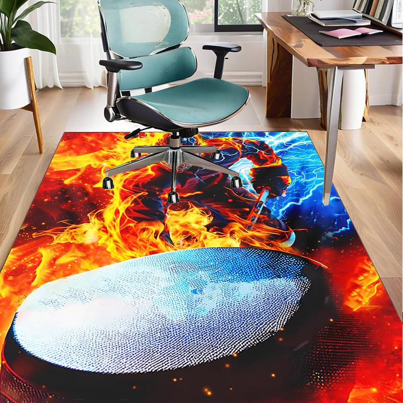Baseball Feuerkraft Büro Teppich Stuhlmatte, Spielteppich, Geeignet für Eingang, Schlafzimmer, Wohnzimmer, Schreibtisch, Weihnachtsgeschenk
