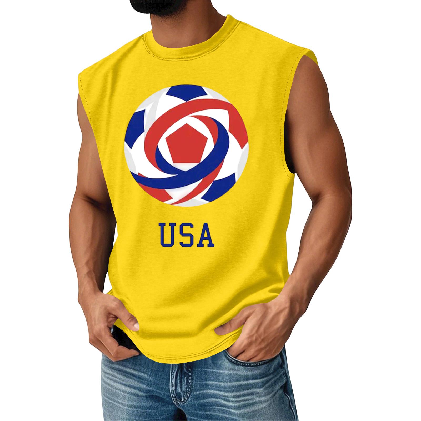 

Men s football printed vest XL жовтий