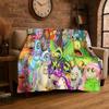 Musikspiel My Singing Monsters Cartoon Flanelldecke Weiche Überwurfdecke für Schlafzimmer Wohnzimmer Bett Reise Camping Picknick