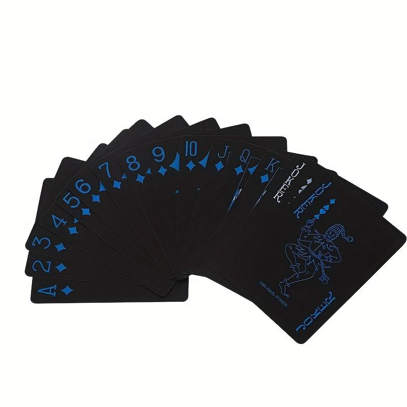 A Deck of Playing Cards and a Set of 7 Dice, Plastic Waterproof and Wear-resistant Playing Cards, Blue-purple Multi-sided Digital Dice.