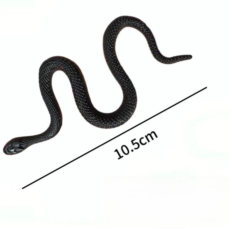 5-20Pcs Black Simulation Scare Soft Glue Snake for Halloween Ghost Day April Fools Day Horror Party Party Gift Decoration