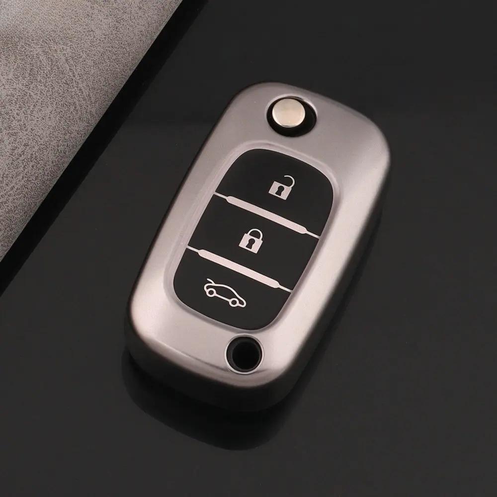 Tpu Flip Car Key Case Cover For Renault Fluence Clio Megane Kangoo Lacia Lada Largus Kalina Granta Vesta X-Ray Benz Smart Fortwo