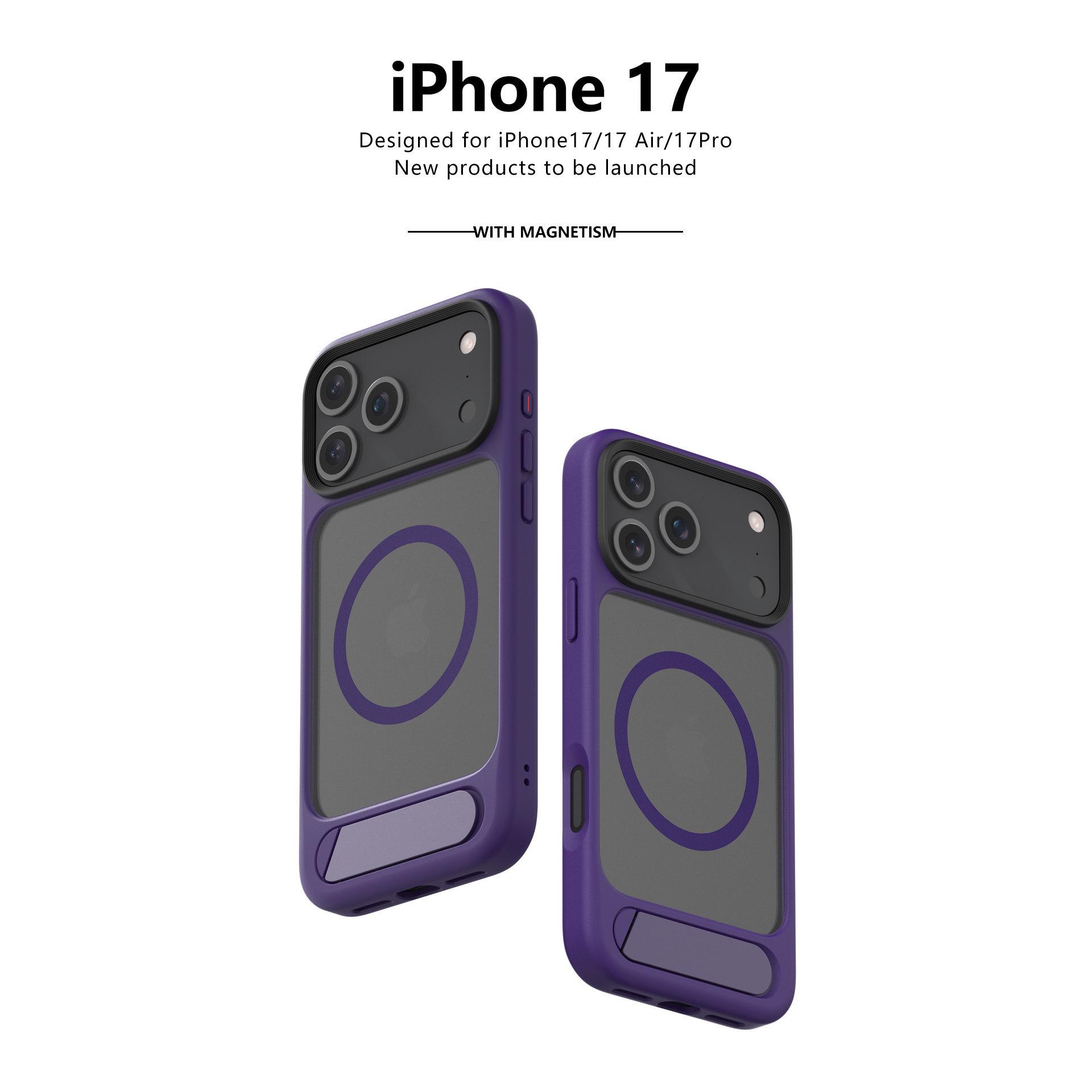 Matte Magnetic Phone Case for iPhone 17 Pro Max - Anti-Drop Protective Cover with Stand iPhone 13 Pro