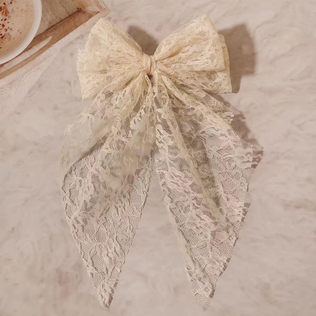 Elegant Lace Bow Hairpins - Black, Pink, - Elegant Hair Clips with Bow Tie Design, for Weddings, Parties, Everyday - Valentine'S Day Gift for Her