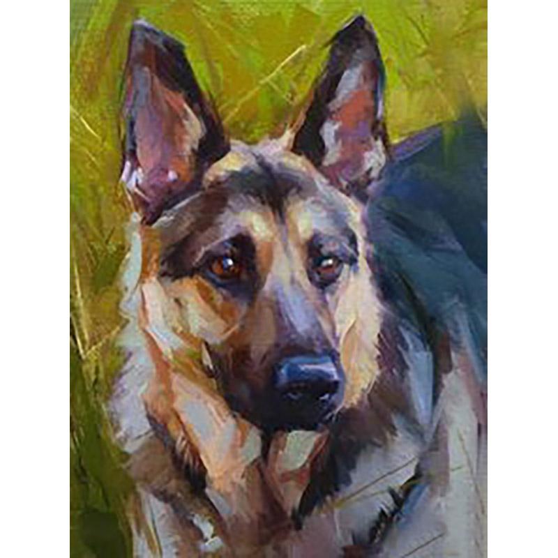 DIY 5D Diamond Painting Cross Stitch Full Round Drill Dog Animal Art Mosaic Kits Diamond Embroidery Home Decoration Gift