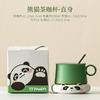 Cat Panda Ceramic Mug Tea Bowl With Saucer Kit  Couple Breakfase Oat Milk Cup With Spoon Set Christmas Valentine's Day Gift Mug