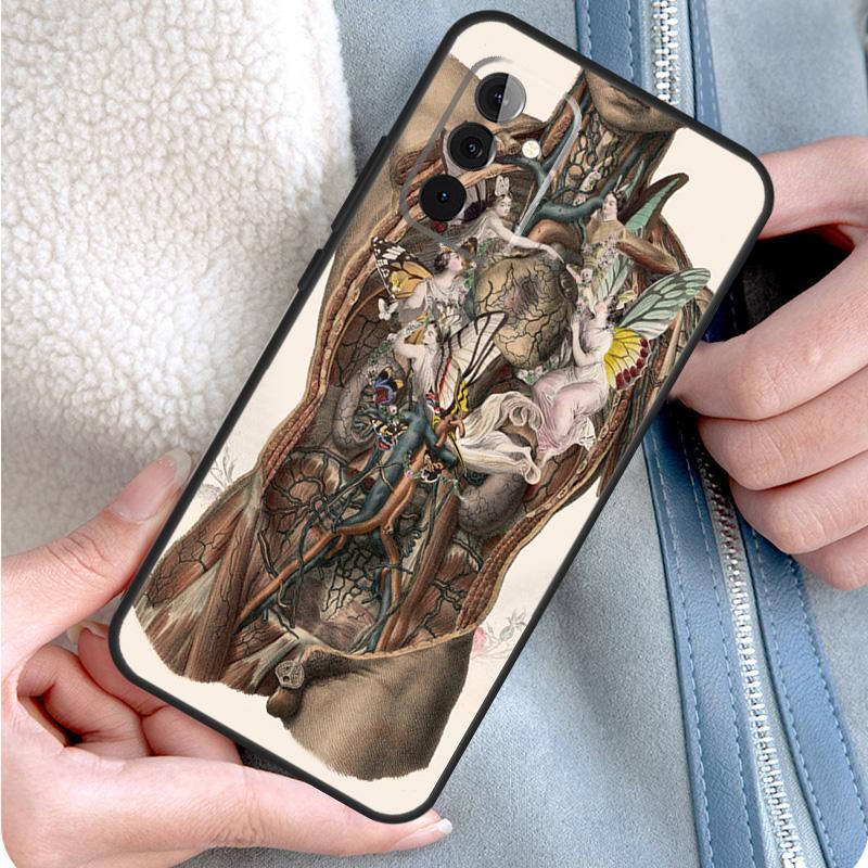 Medical Human Anatomy Phone Case For Samsung Galaxy A15 A25 A35 A55 A54 A34 A14 A13 A33 A53 A12 A32 A52 A71 A51
