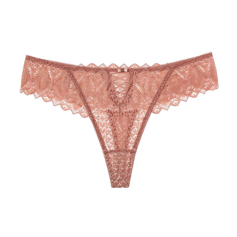 TERMEZY Felinus New Panties Women Lace Underwear Sexy Low-Waist G String Thong Hollow Out Underpant Solid Comfortable Female T-Back
