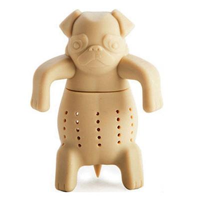 Lovely Pug Food-grade Silicone Tea Leaf Strainer Infuser Herbal Spice Filter