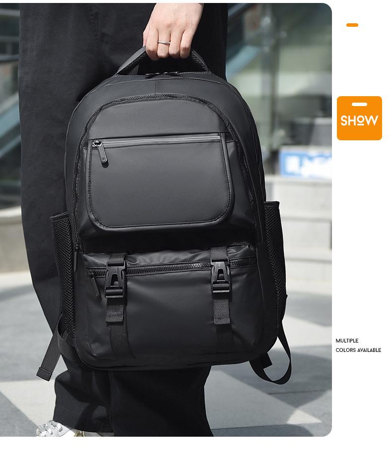 Men's Large Capacity Multifunctional Business Backpack - Nylon, Simple Design for Commuting