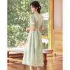 Sishui Nianhua 2026 Summer New Chinese Style V-Neck A-Line Dress