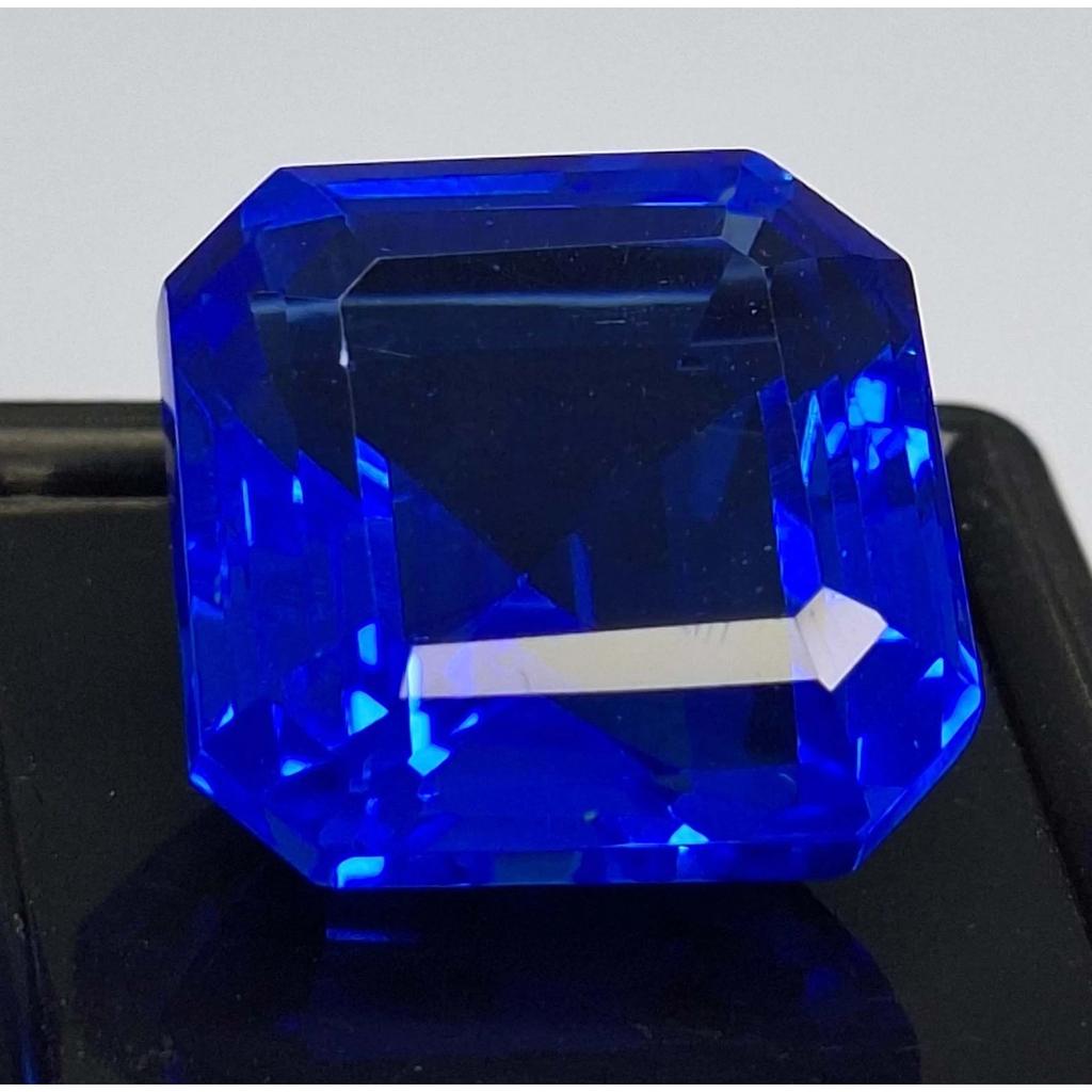 Natural Royal Blue Sapphire Asscher Cut 21-23 Ct Beautiful Certified Gemstone