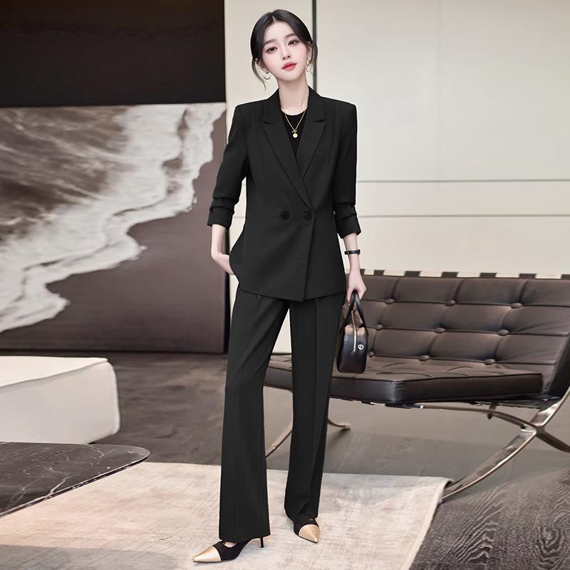 Women's Wrinkle-Free Loose Fit Business Casual Suit Set
