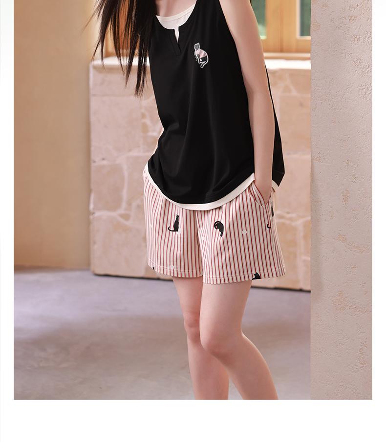 Xuanliang 2026 new sleepwear women's summer Modal cotton sleeveless vest shorts ice silk cool home suit set