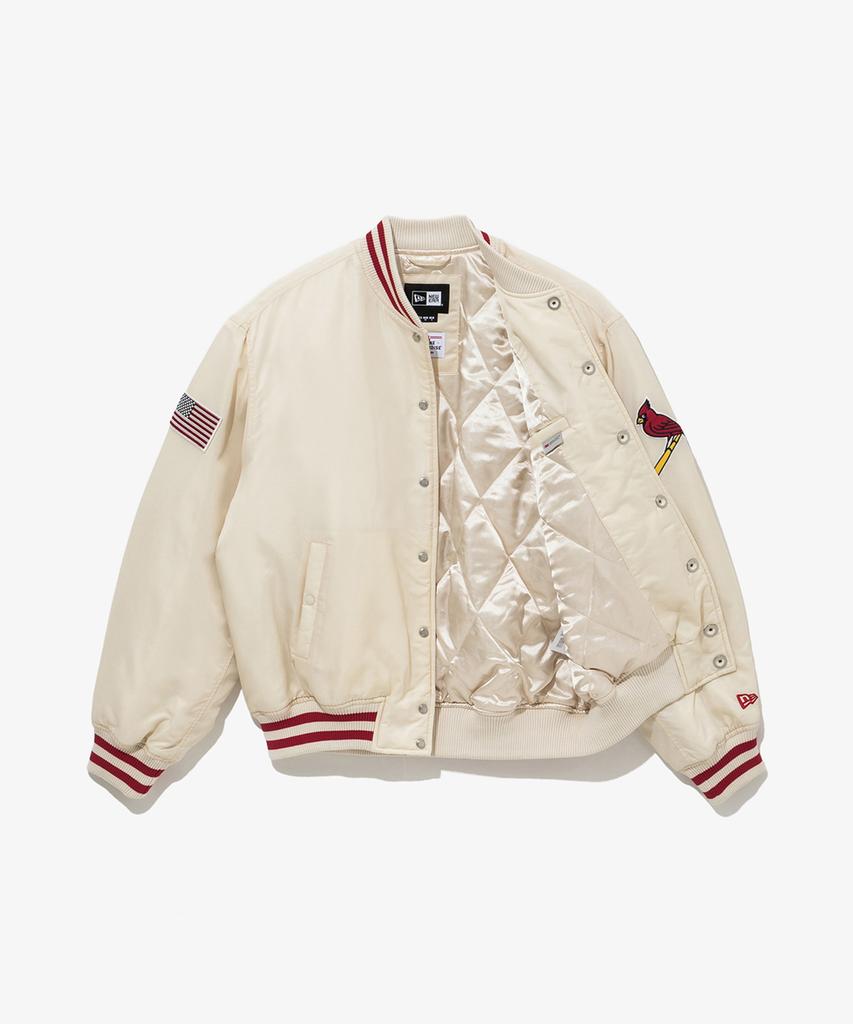 New Era Mlb St. Louis Cardinals Authentic Stadium Jacket Ivory
