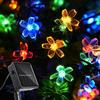 Solar LED Cherry Blossom String Lights - Flower Shape Garden Decor Fairy Lights