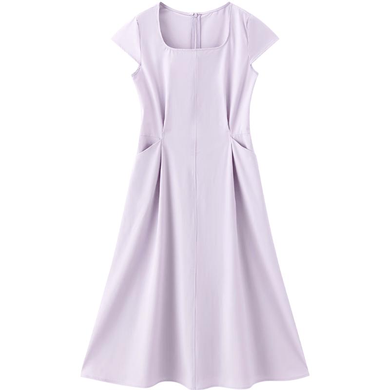EICHITOO Women s Square Neck A-Line Midi Dress L