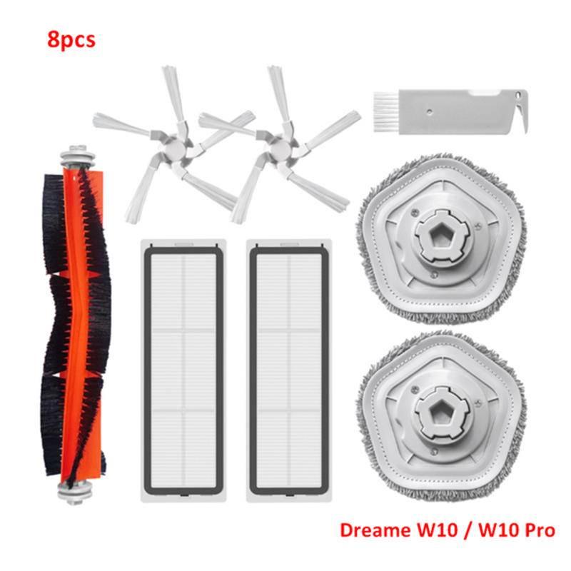 For Dreame Bot W10 RLS5C / W10 Pro Robot Vacuum Accessories Roller Main Brush Side Brush Filter Mop Dustbin Dust box Mop Holder Plate Bracket