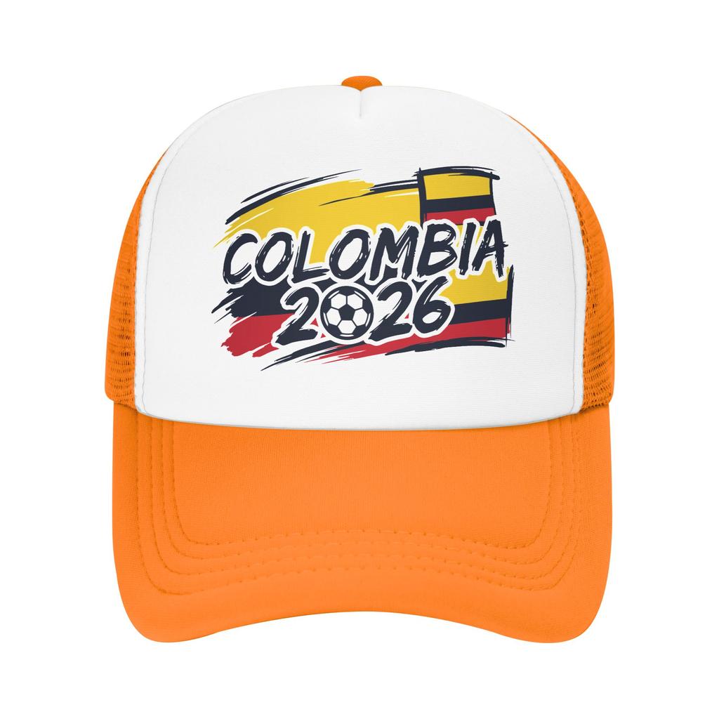Kolumbien Fußballspiel Netz-Baseballkappen Unisex Sonnenhüte USA Kanada Mexiko Fußballkappen Verstellbare Sommer-Trucker-Kappen