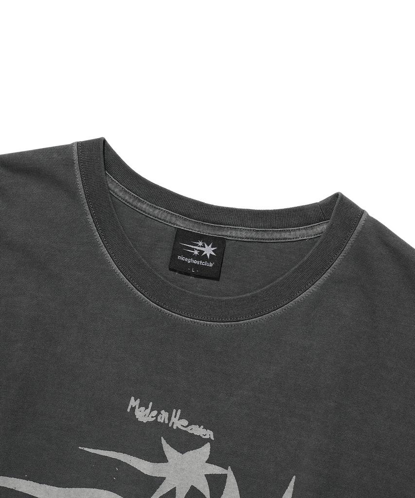 NICEGHOSTCLUB Tornado Logo Pigment Tee_Charcoal(Ng2Gmut500A)