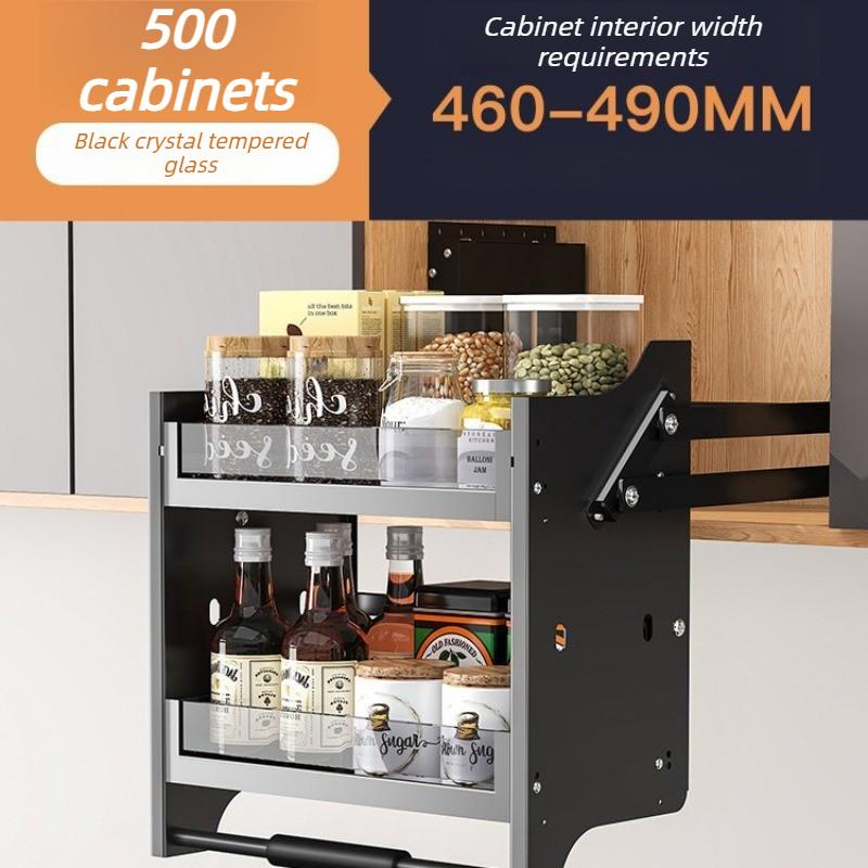 Kitchen Storage Racks Aluminum Portable Storage Rack Cabinet Seasoning Organize Holders Multifunctional Home Organize Furniture
