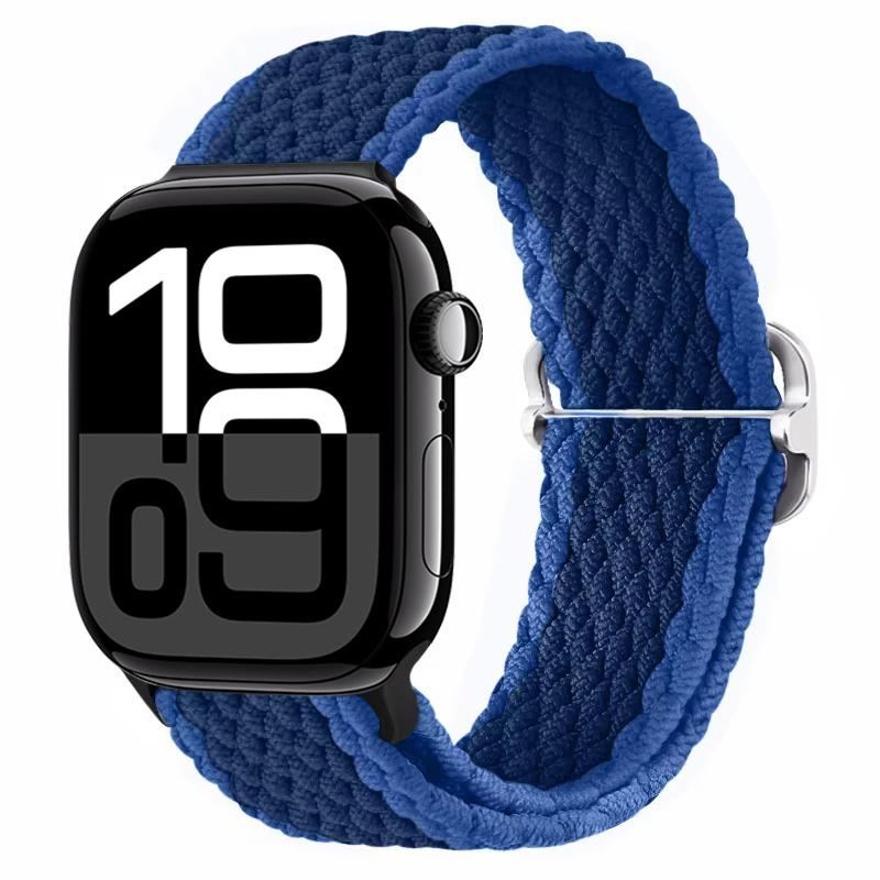 Nylon Braided Loop Band for Apple Watch Ultra/2 49mm 10 9 8 7 46mm 45mm 41mm 6 5 4 SE 44mm 40mm Elastic Strap for iWatch 3 42mm