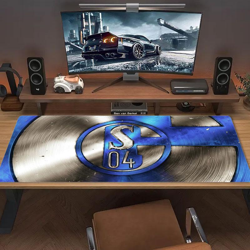 FC Schalke 04 Large Size Mouse Pad Large Gaming Table Cushion Non-slip Laptop Tablet Big Mousepad XXL Mat Mini PC Playmat With Lock Edge