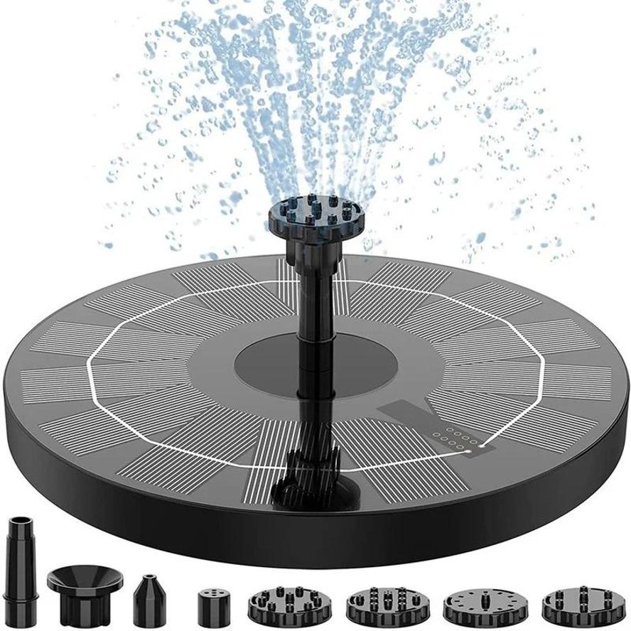 Mini solární vodní fontána Bazén jezírko Vodopád Fontána Zahradní dekorace Venkovní ptačí koupel Solární fontána Plovoucí voda