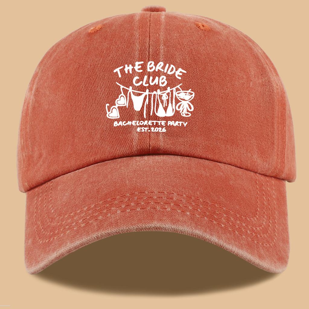 Bachelorette Party Themed Printed Baseball Cap for Brides Stylish Breathable Sun Hat Stylish and Versatile Unisex Design Adj
