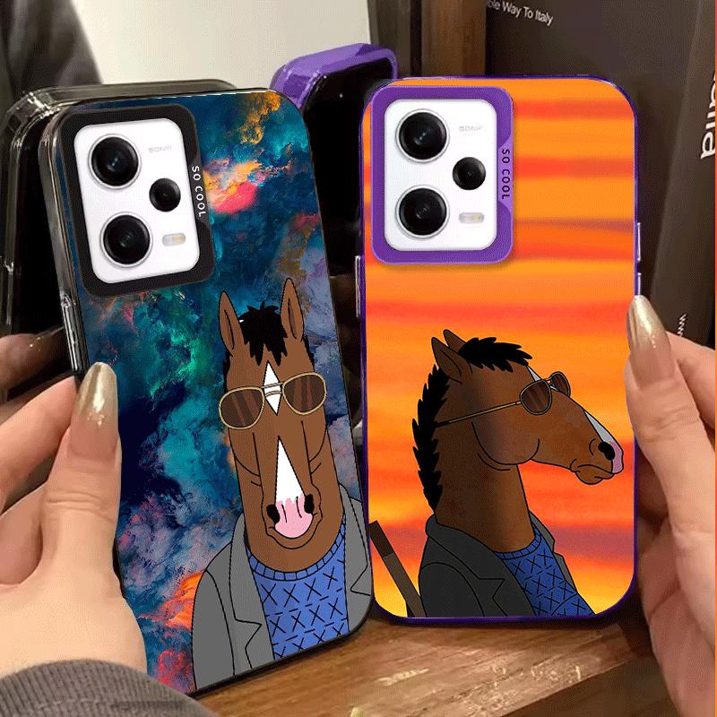 B-BoJack H-Horseman Funny Shockproof Phone Case for Xiaomi Redmi Note 15 14 13 12 Pro Plus 11 11S 11T 5G Cover Anti Fall Fundas