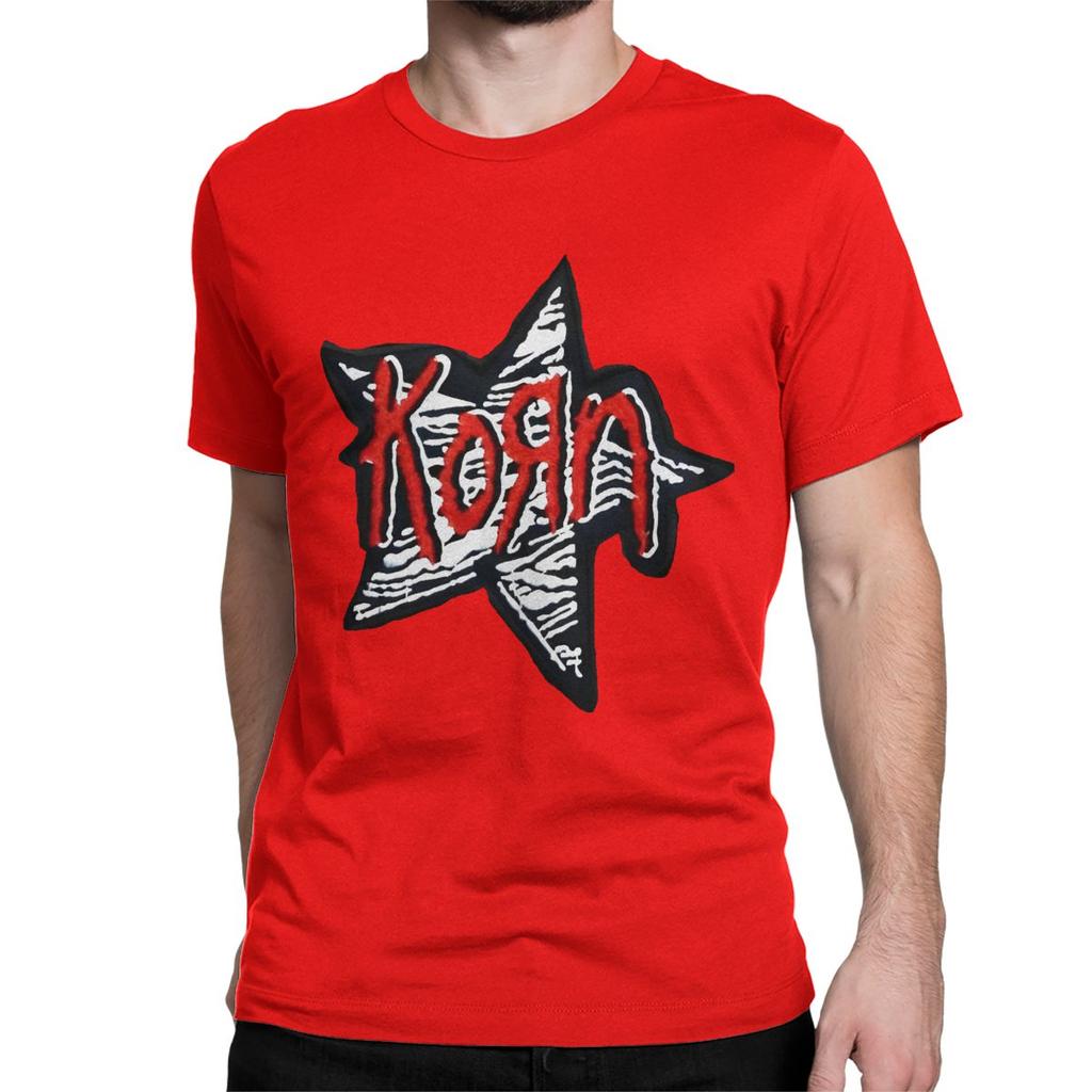 Novelty Korn Music Band T-Shirt for Men Women Pure Cotton T Shirts Nu Metal Neidermeyers Short Sleeve Tees Plus Size Clothing