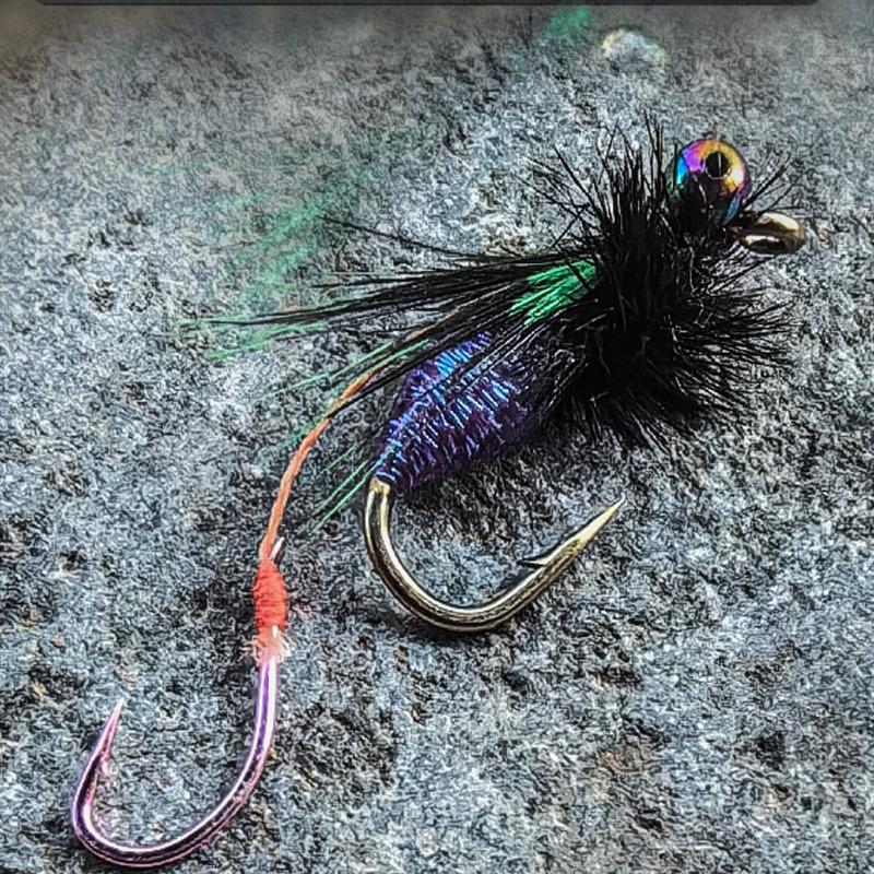 Rattlesnake Double Hook Poisonous Mosquito Fly Hook Micro Object Road Ya Bailuo Non White Striped Makou Bionic