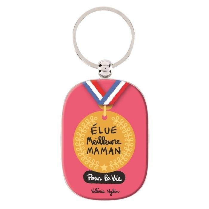 Porte-clés - Derrière la Porte - OPAT - Elue meilleure maman - Métal - 4.5 x 6 cm