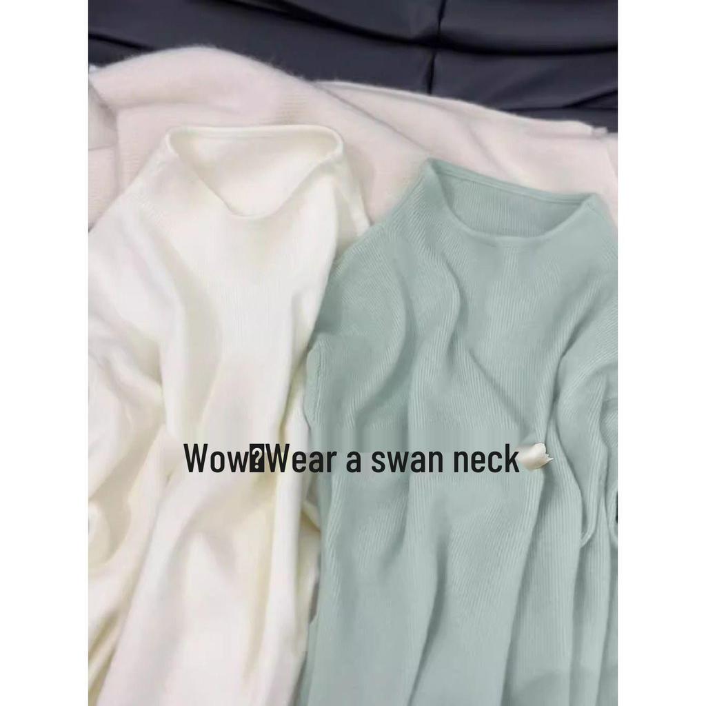 2026 Autumn/Winter Soft Knit High Neck Base Layer Sweater