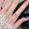 Love Retro Chic Heart Ring Copper Adjustable Pearl Ring For Women Highend Accessory Fashion