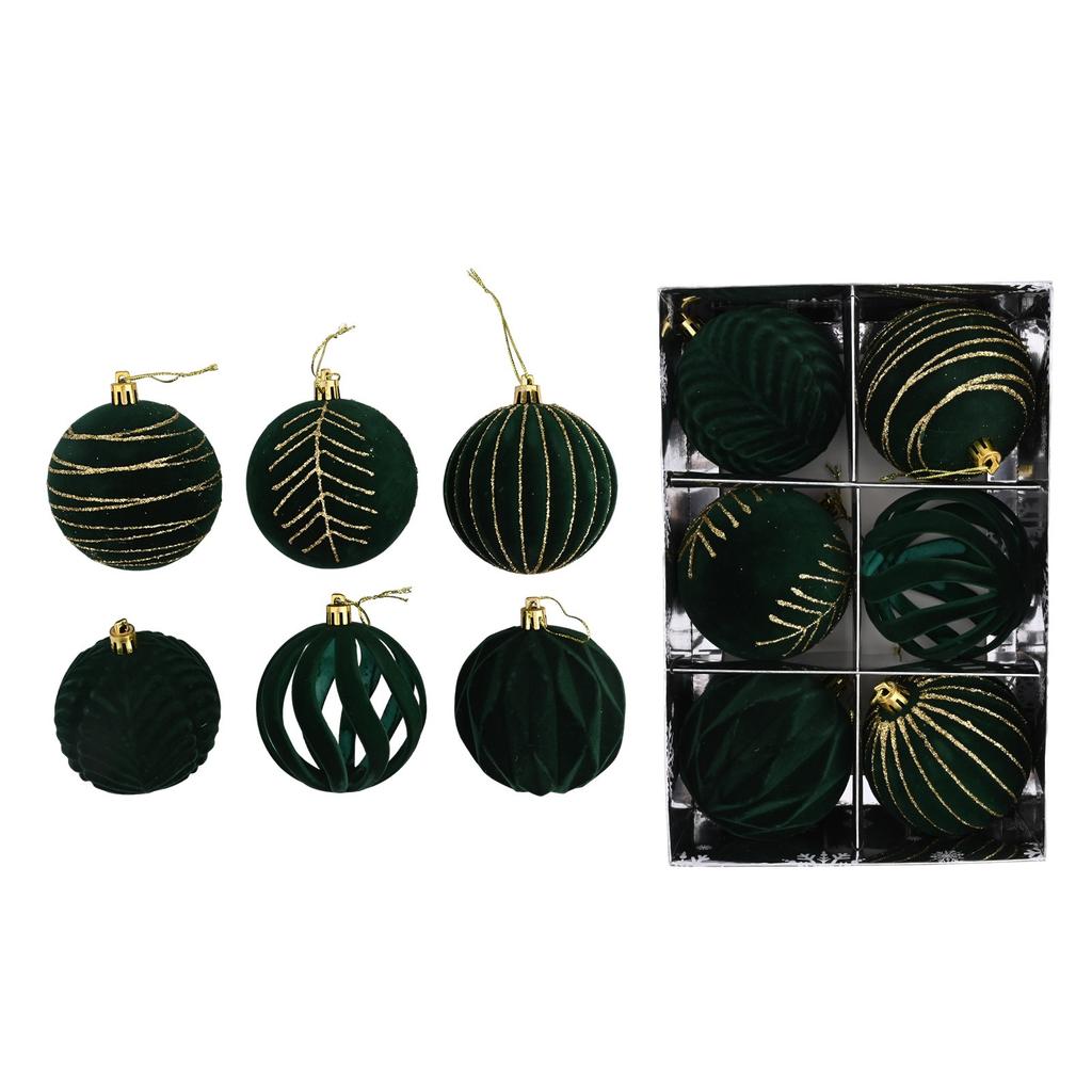 6PCS 8CM Christmas Ball Ornaments Tree Decorations for Holiday Wedding Party