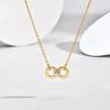 Vnox Romantic Love Infinite Necklace For Women, Stainless Steel Crystal Zircon Jewelry Set, Anniversary Valentine's Day Gift