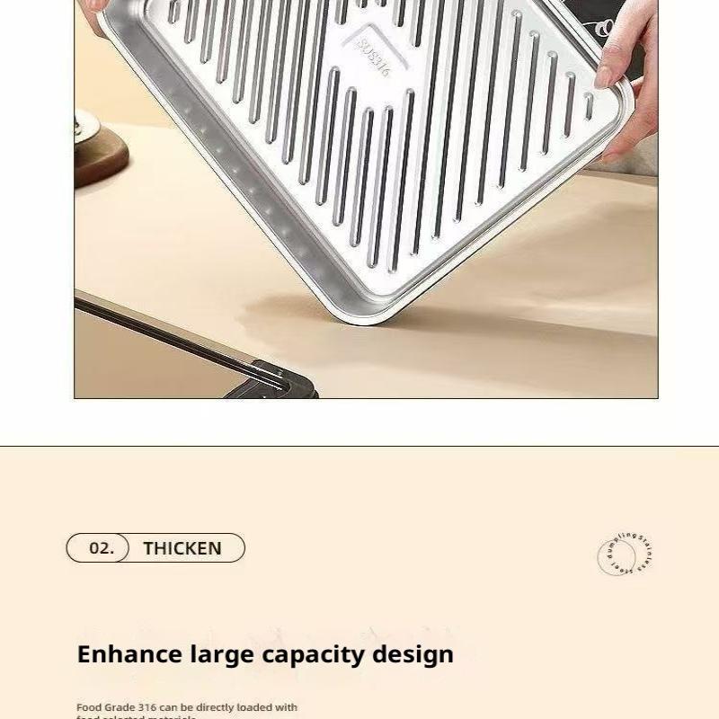 2/3/4/5 Peças Recipiente de Comida de Aço Inoxidável Caixa Com Tampa Grande Capacidade Armazenamento de Alimentos Caixa de Conservação Fresca Bandeja