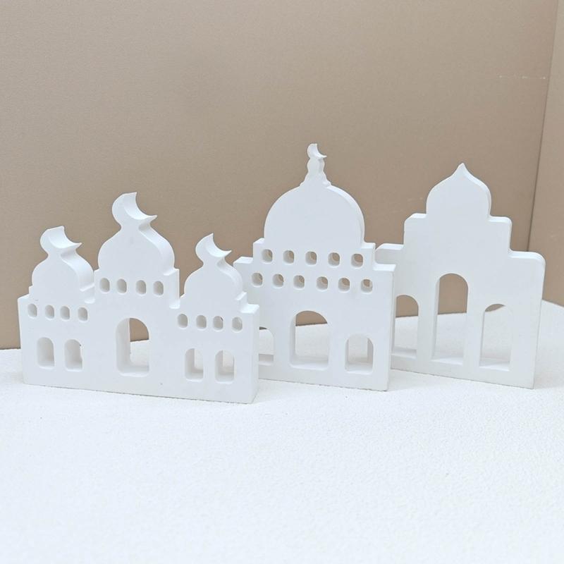 Mosque Shaped Resins Molds, Mosque Shaped Silicones Molds for Making Tealight Holder Decorations Desk Decorations
