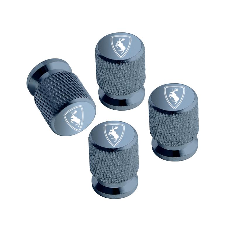 4pcs For Volvo Elk Prancing Moose Logo Ocean V40 V60 XC40 XC90 XC60 S40 Aluminum Car Wheel Tire Valve Cap Covers Tyre Rim Stem